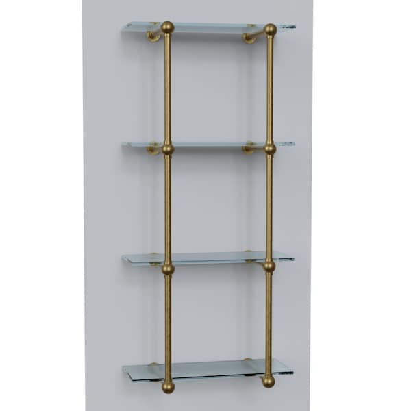 Designs Of Distinction Traditional Bistro Shelf Kit - 4 Shelves - Satin Brass 01TRAD1248SB1 - main